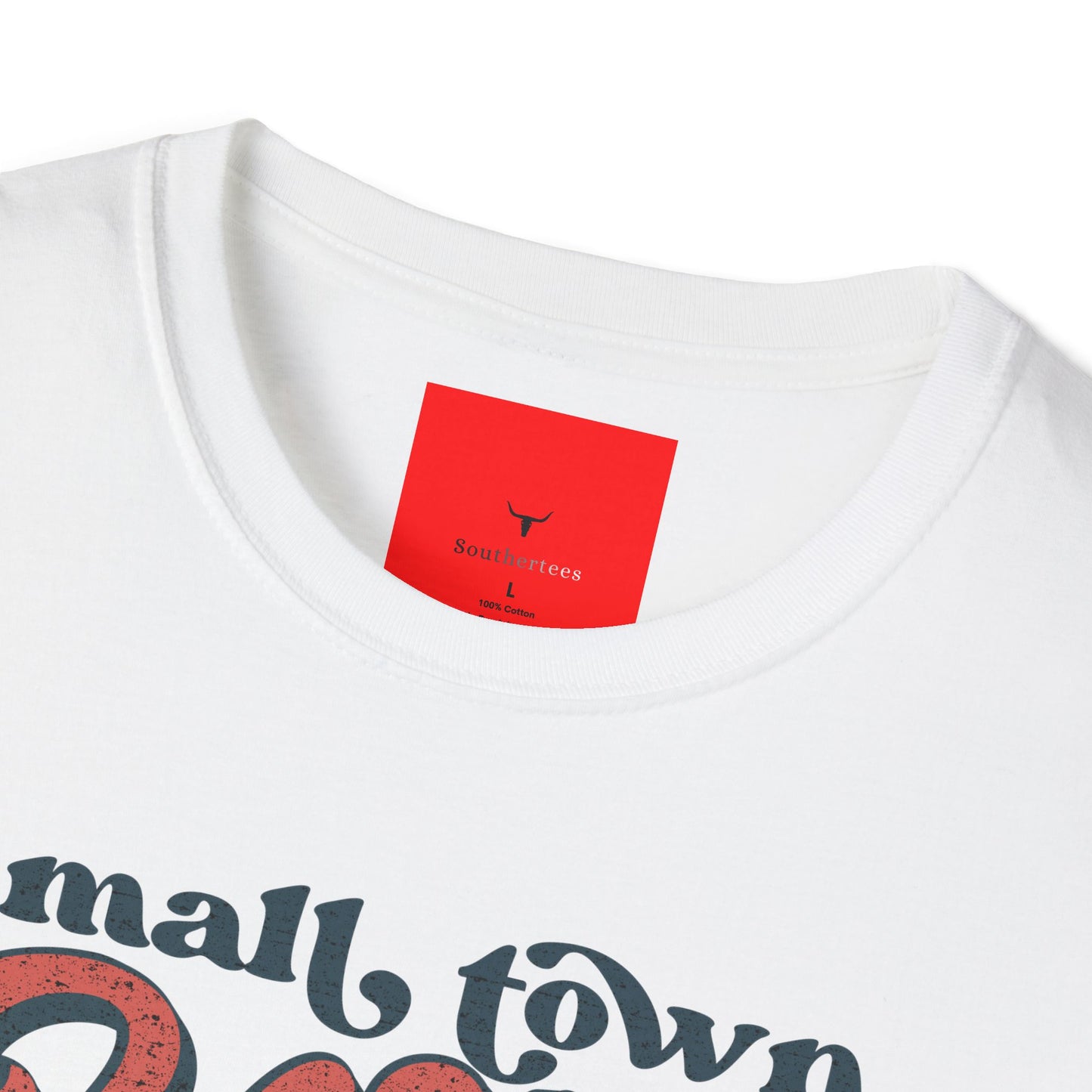 Small town tee, Unisex Softstyle T-Shirt