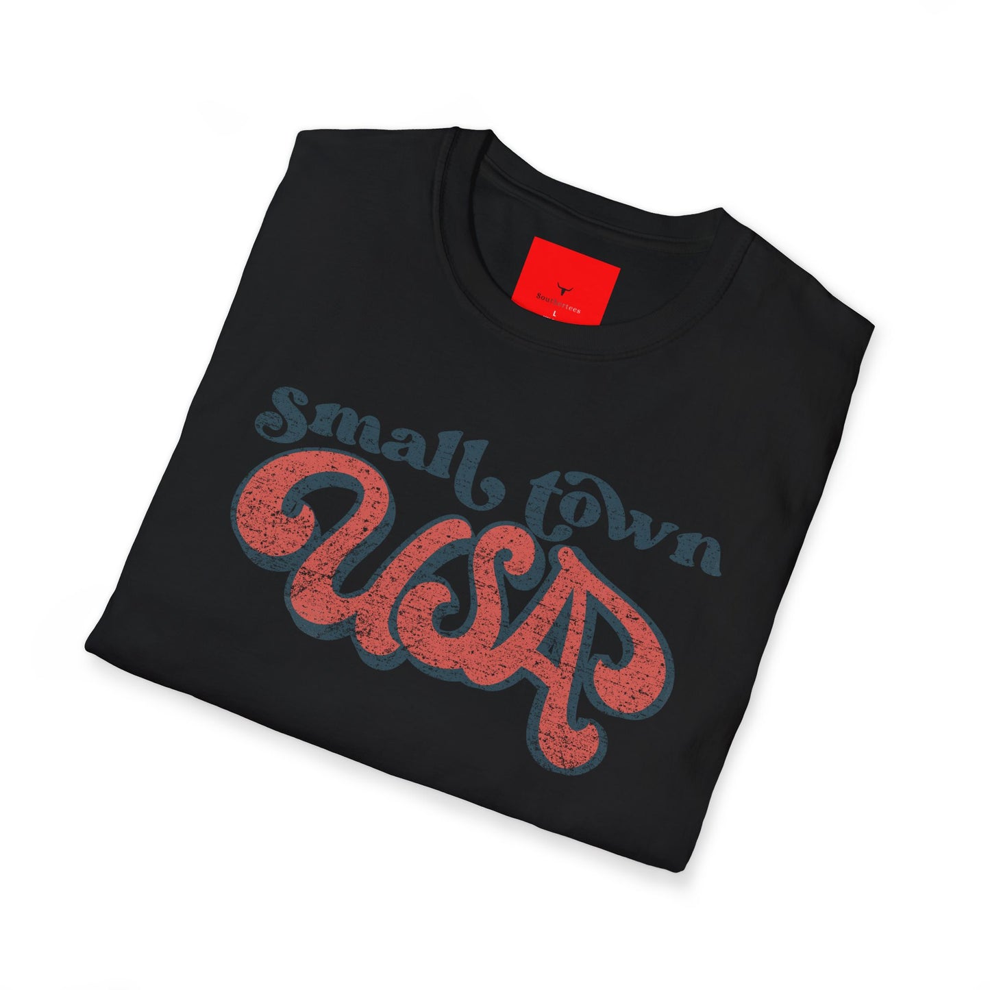 Small town tee, Unisex Softstyle T-Shirt