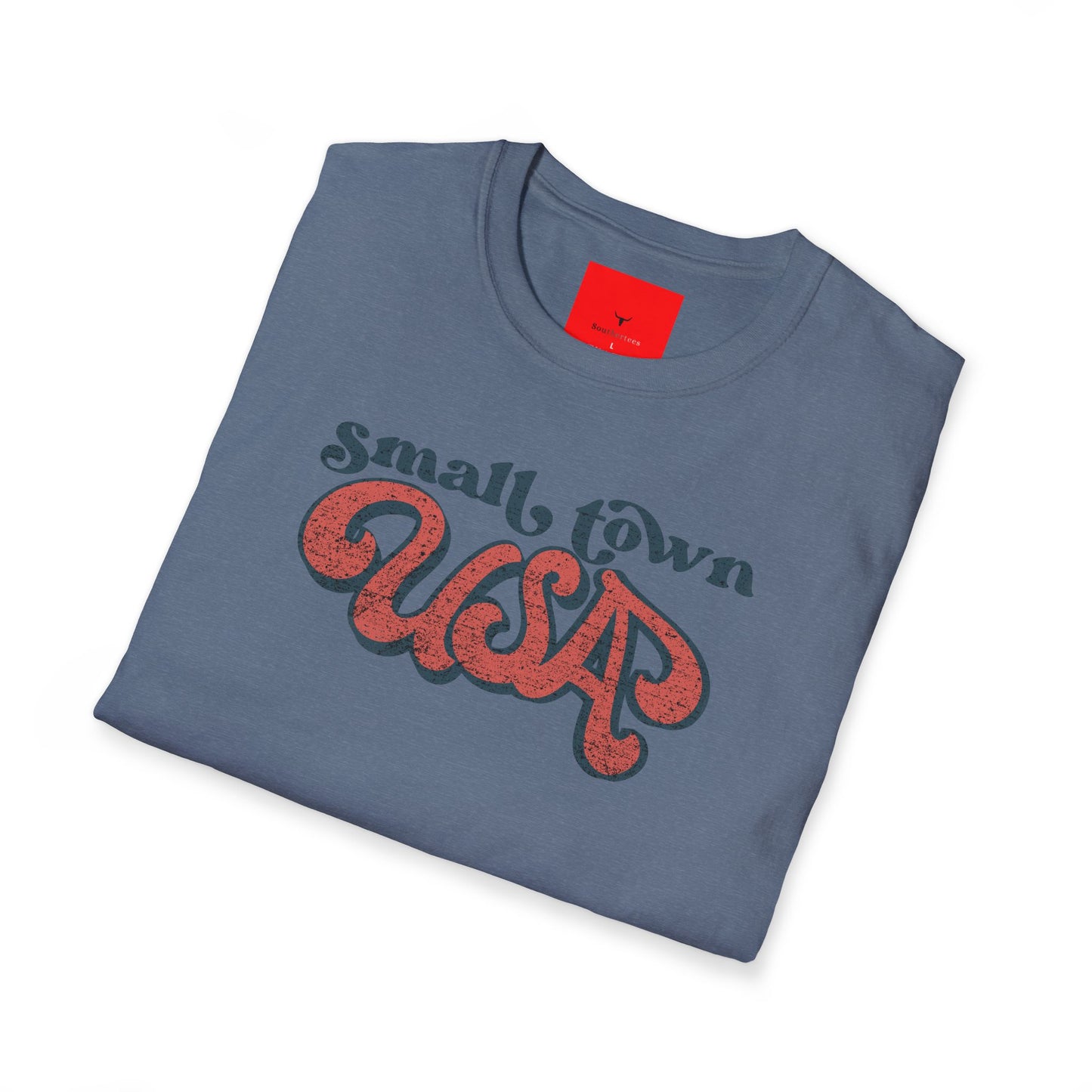 Small town tee, Unisex Softstyle T-Shirt