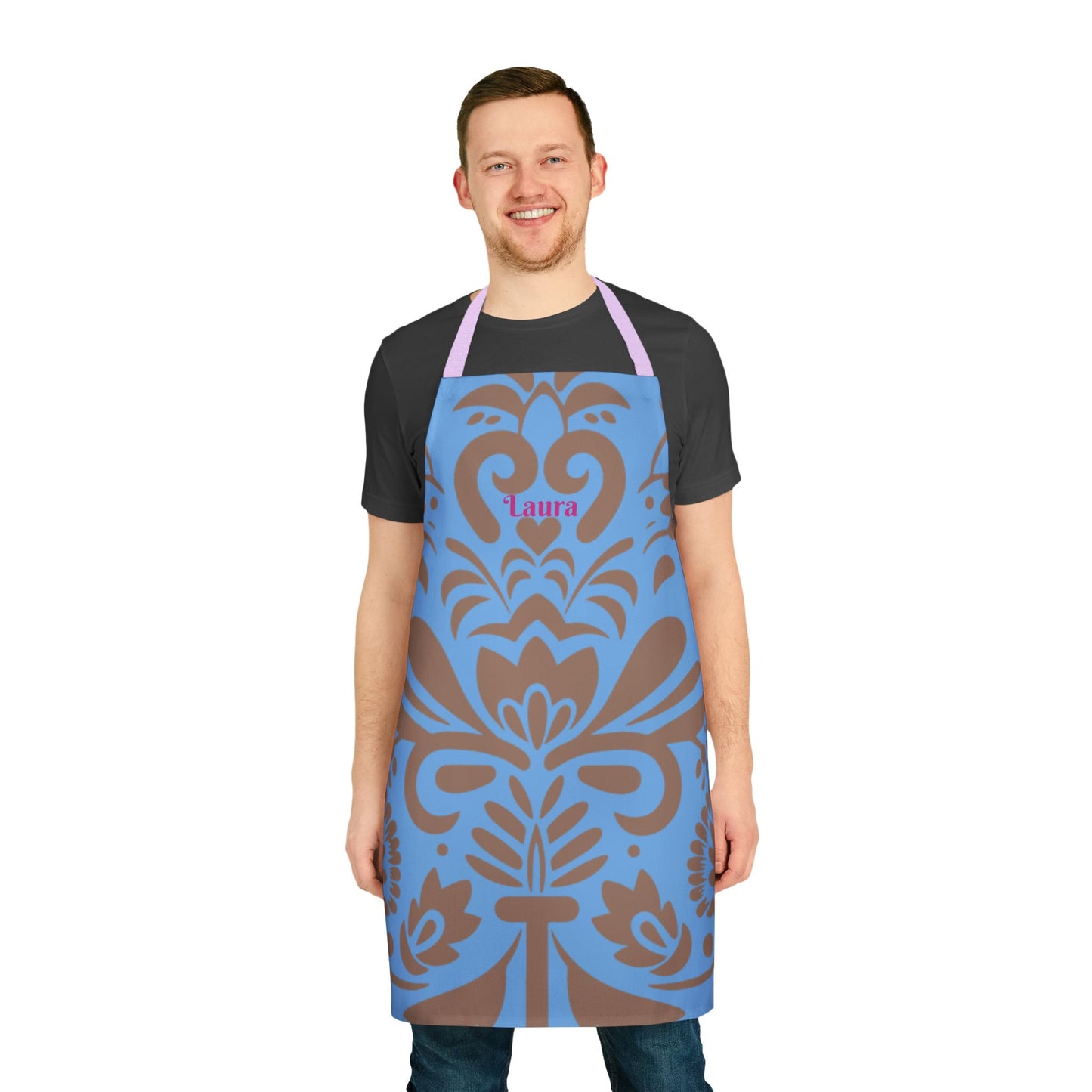 1. "Laura" Southern print Apron, 5-Color Straps (AOP)