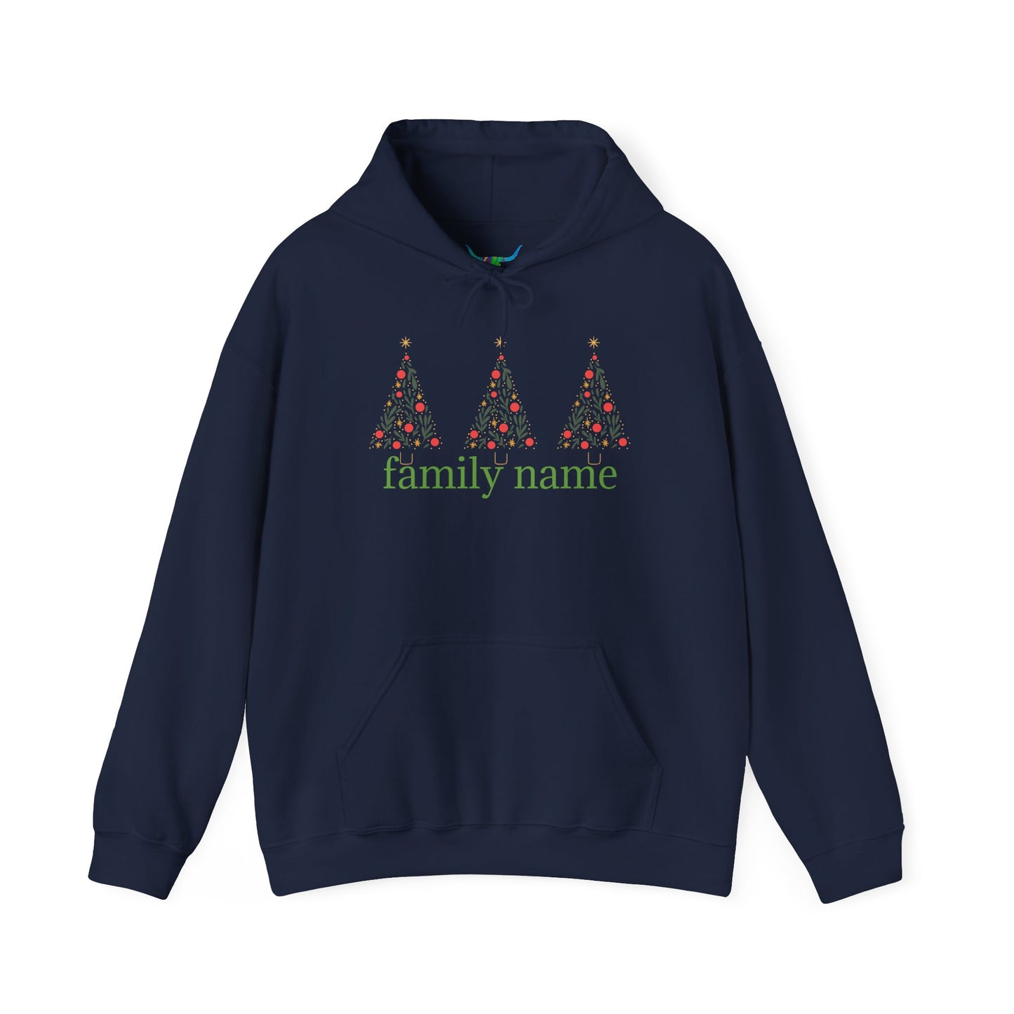 99. "Family Trees" Personalized Family Matching Christmas Tree Hoodie