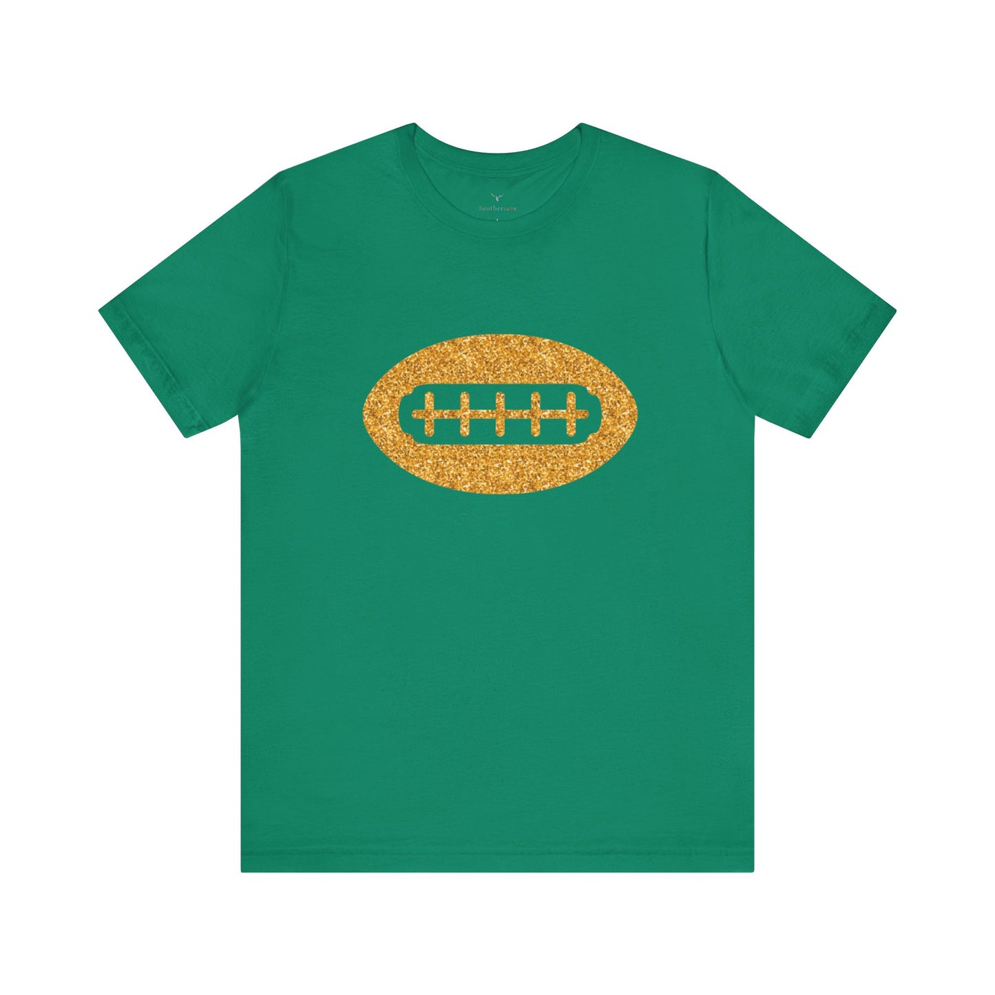 Southern Football Y'all, Gold Glitter Football Shirt