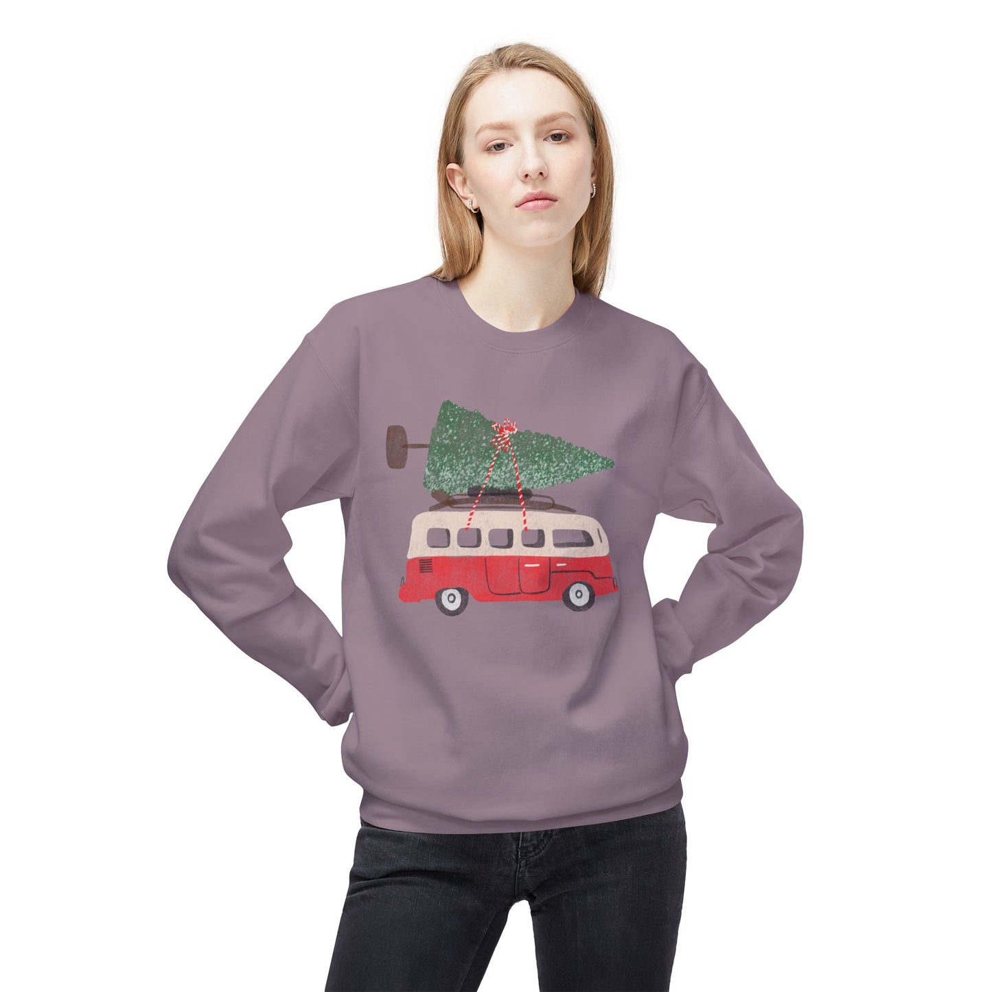 Winter Holiday Retro, Dropped Shoulder, Relaxed Fit Sweatshirt, eco-conscious - SoutherTees