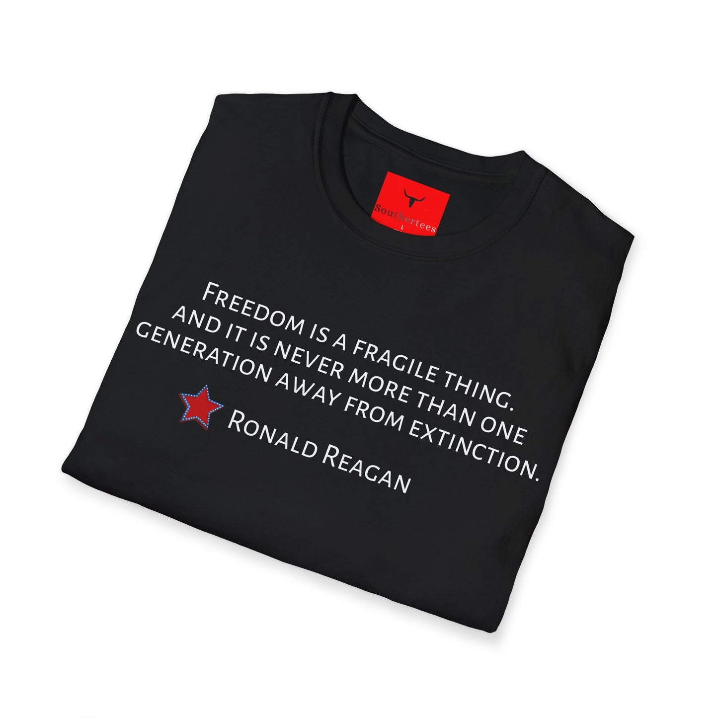 Fragile Freedom Tee, Reagan Quote T-shirt