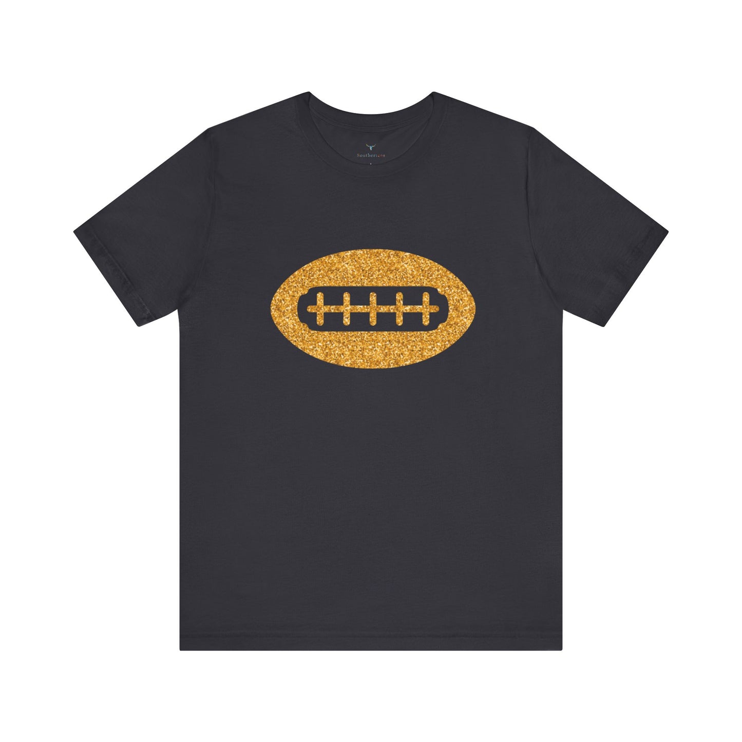 Southern Football Y'all, Gold Glitter Football Shirt