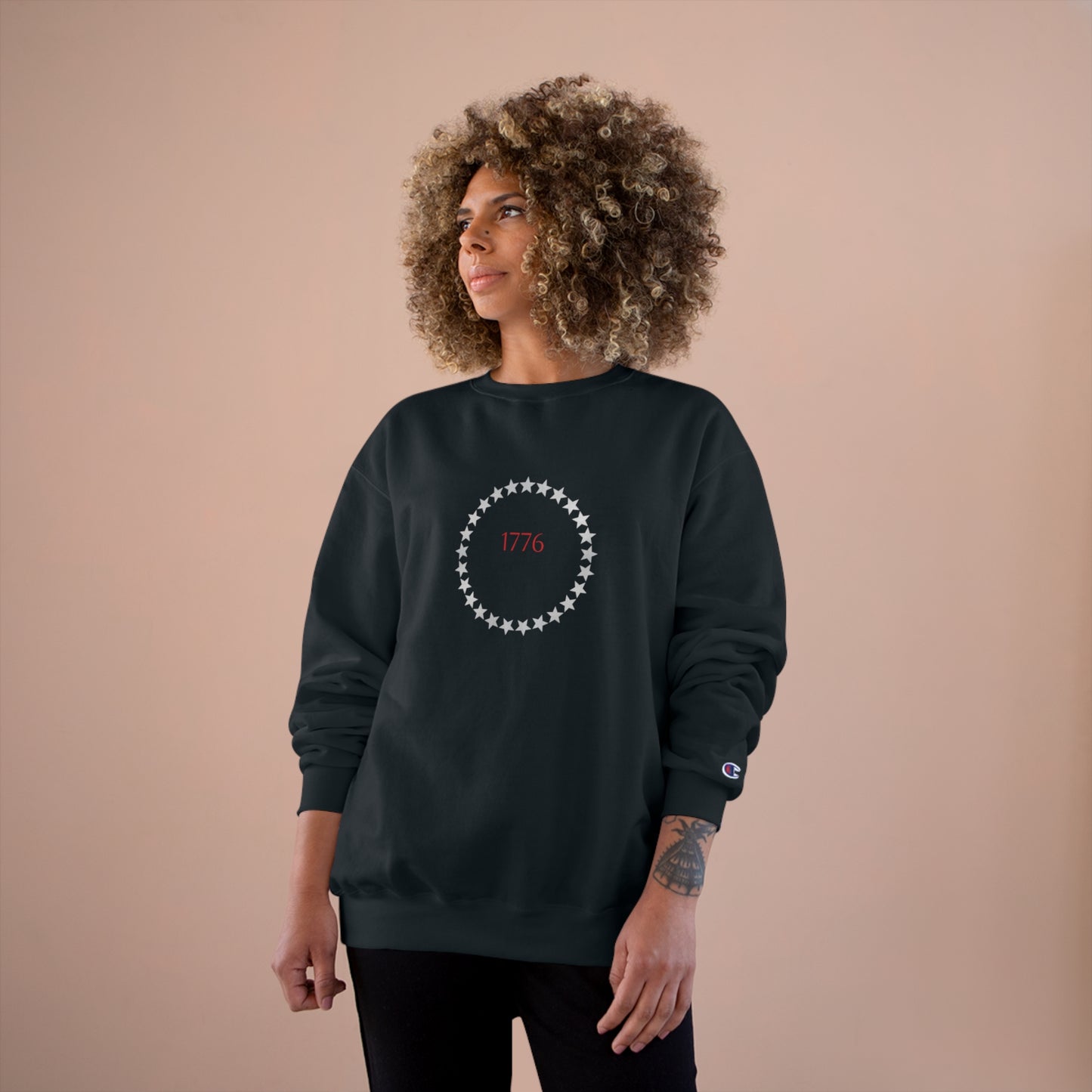 Patriot Champion Sweatshirt - Circle of Stars 1776 Founding Fathers