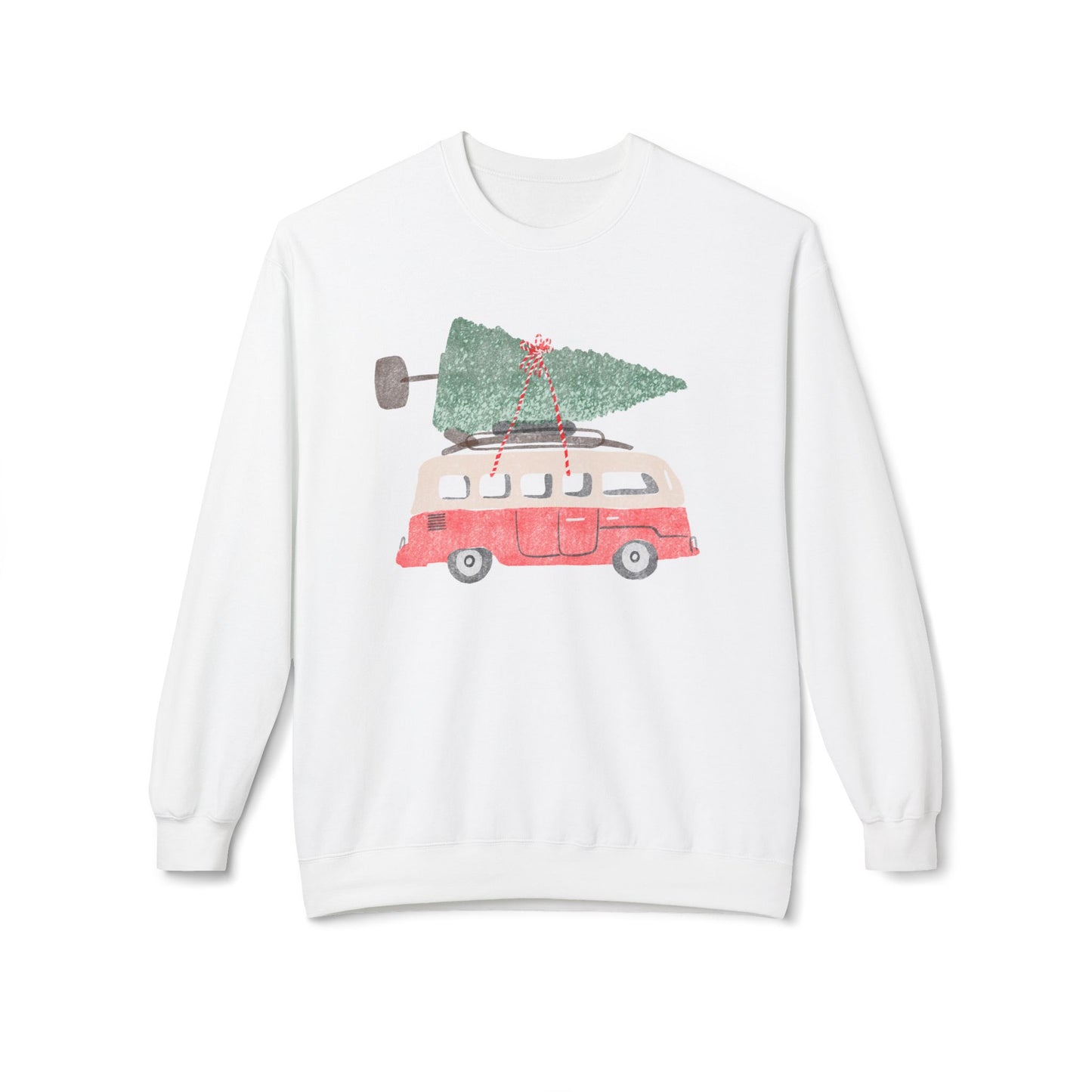 Winter Holiday Retro, Dropped Shoulder, Relaxed Fit Sweatshirt, eco-conscious - SoutherTees