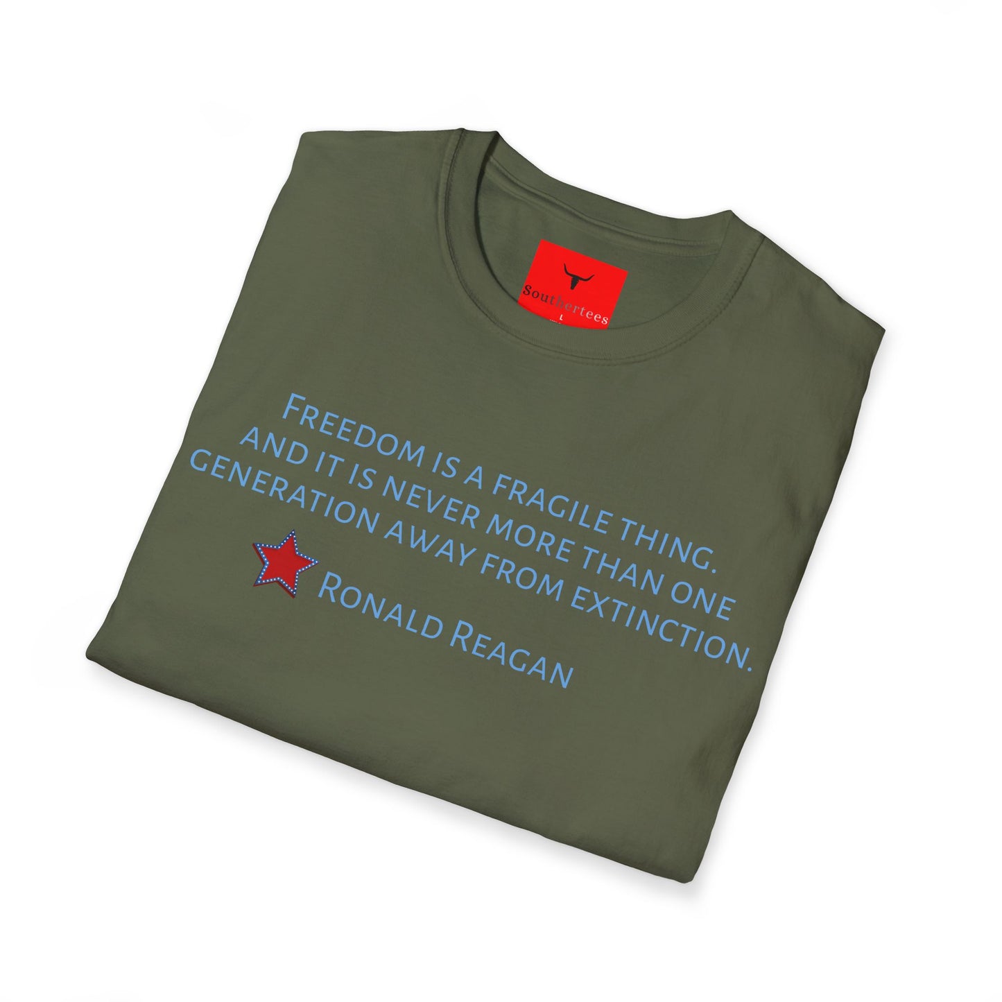 Fragile Freedom Tee, Reagan Quote T-shirt