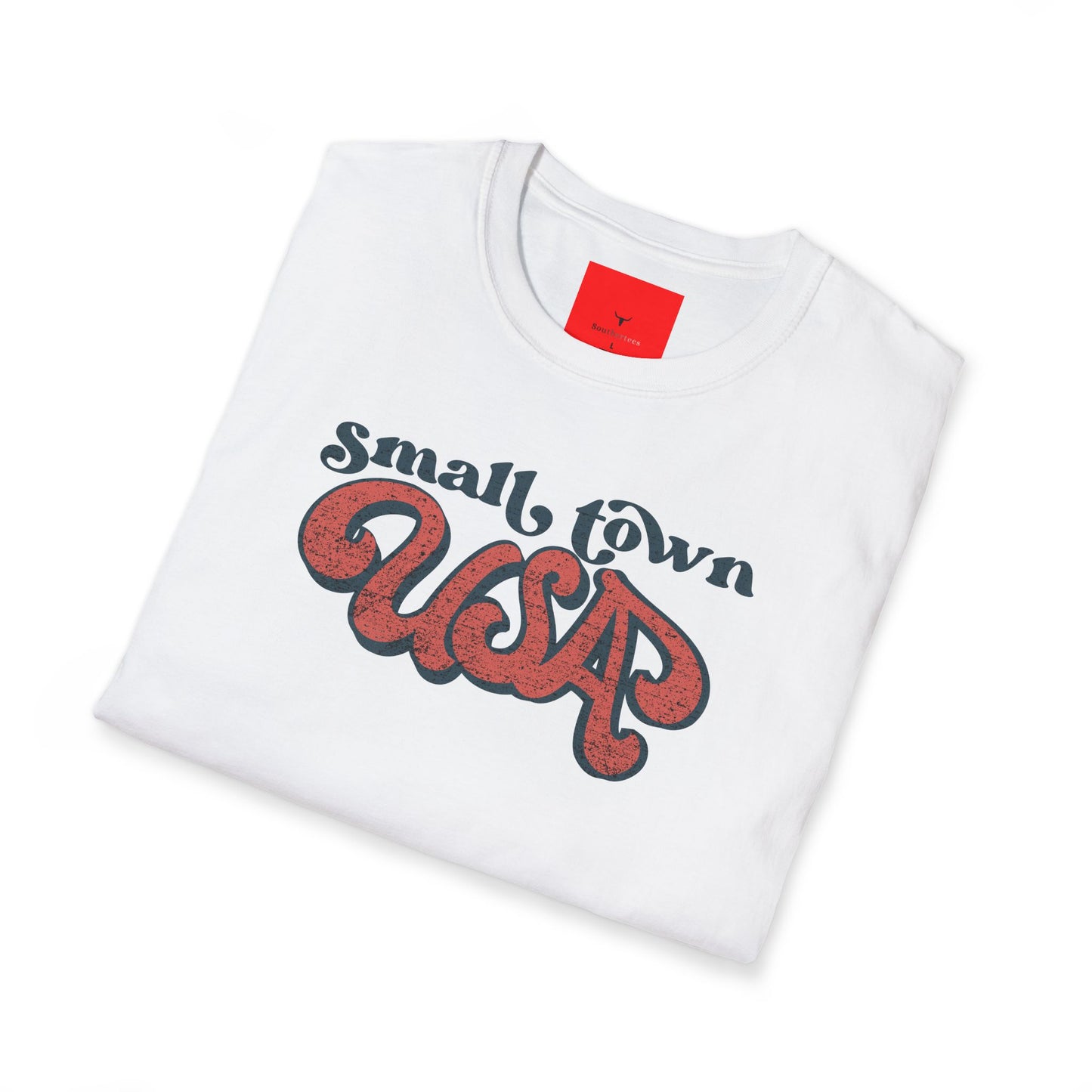 Small town tee, Unisex Softstyle T-Shirt