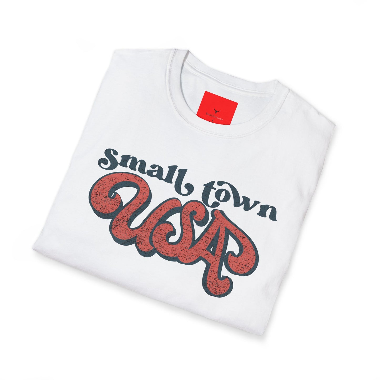 Small town tee, Unisex Softstyle T-Shirt