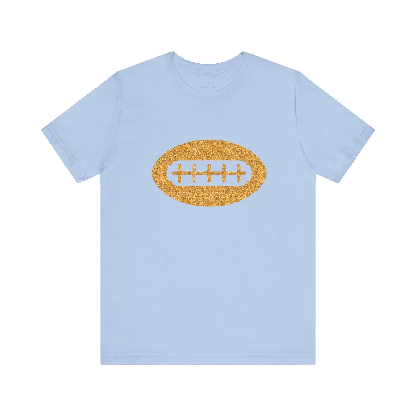 Southern Football Y'all, Gold Glitter Football Shirt