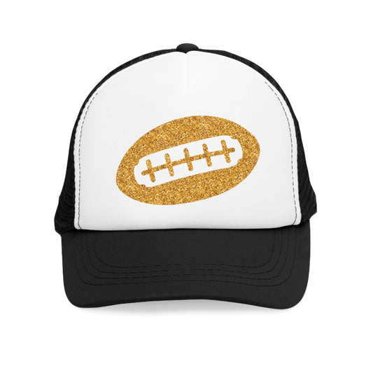 Gold Glitter Football Hat