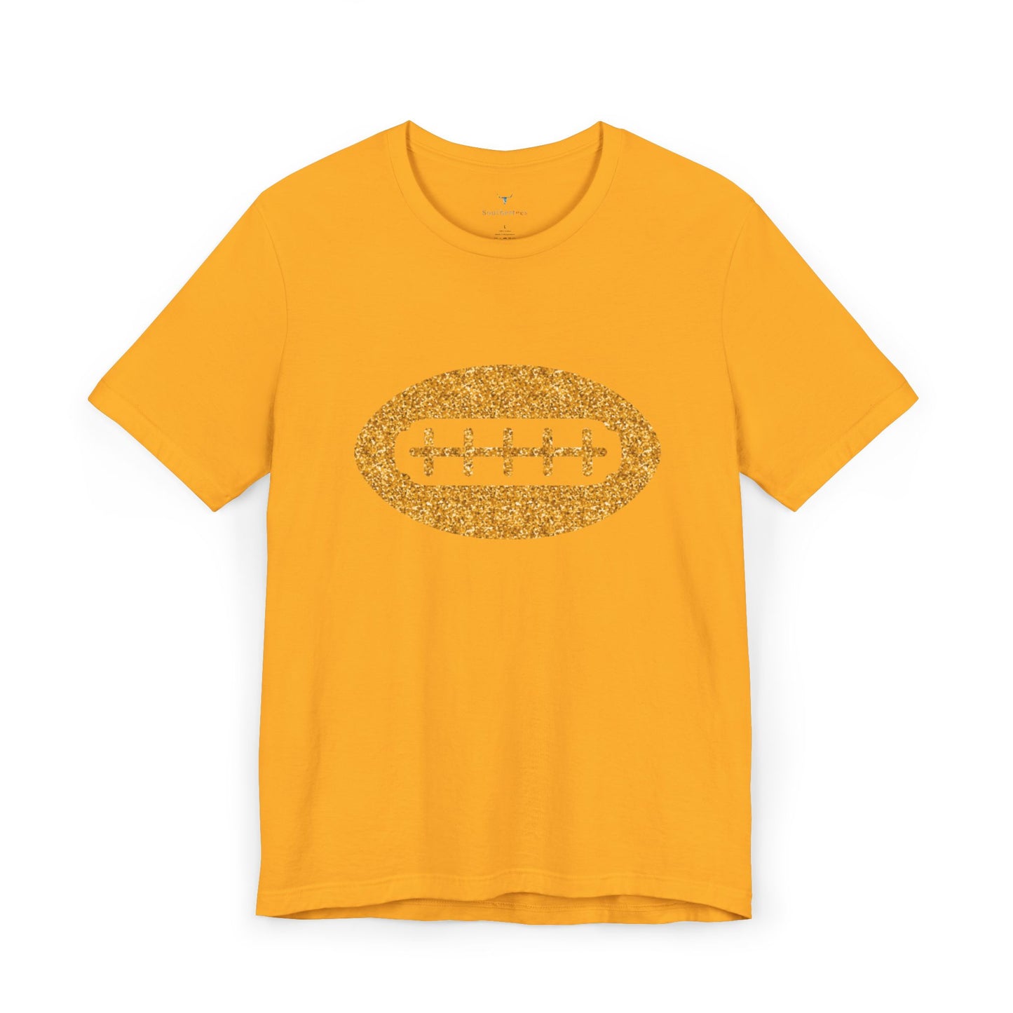 Southern Football Y'all, Gold Glitter Football Shirt