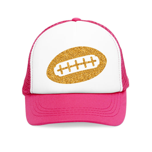 Gold Glitter Football Hat - SoutherTees