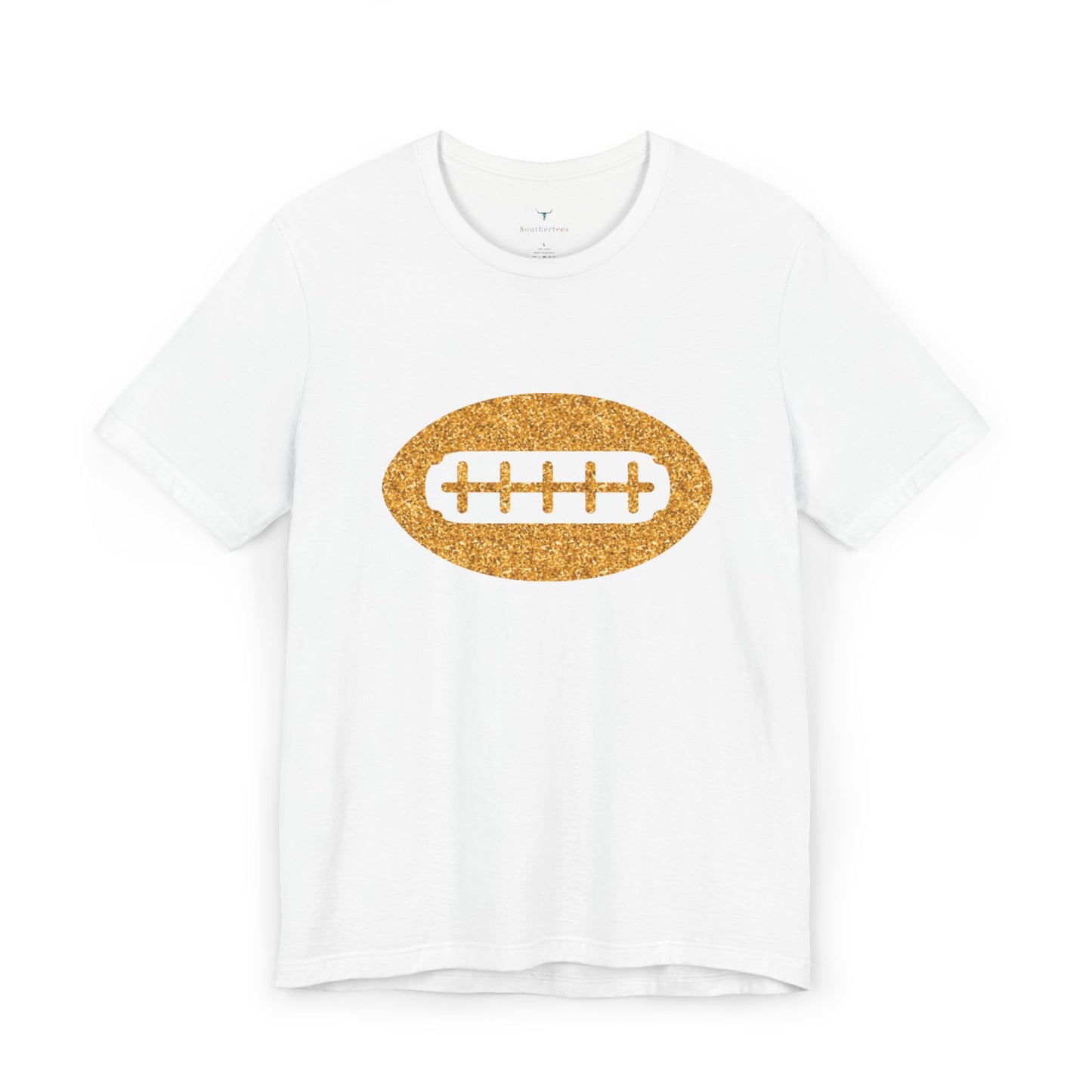 Southern Football Y'all, Gold Glitter Football Shirt