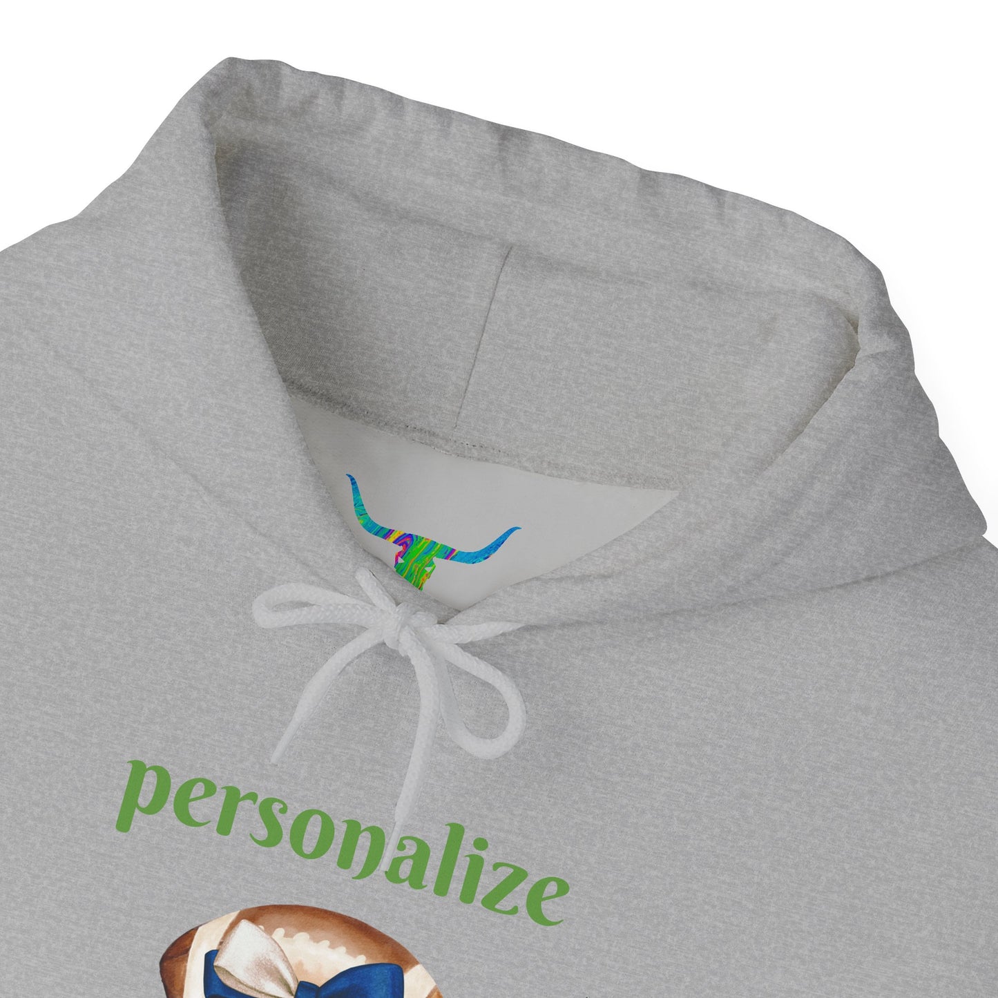 Footballs & Bows, Unisex Heavy Blend™ Hooded Sweatshirt, Personalized hoodie