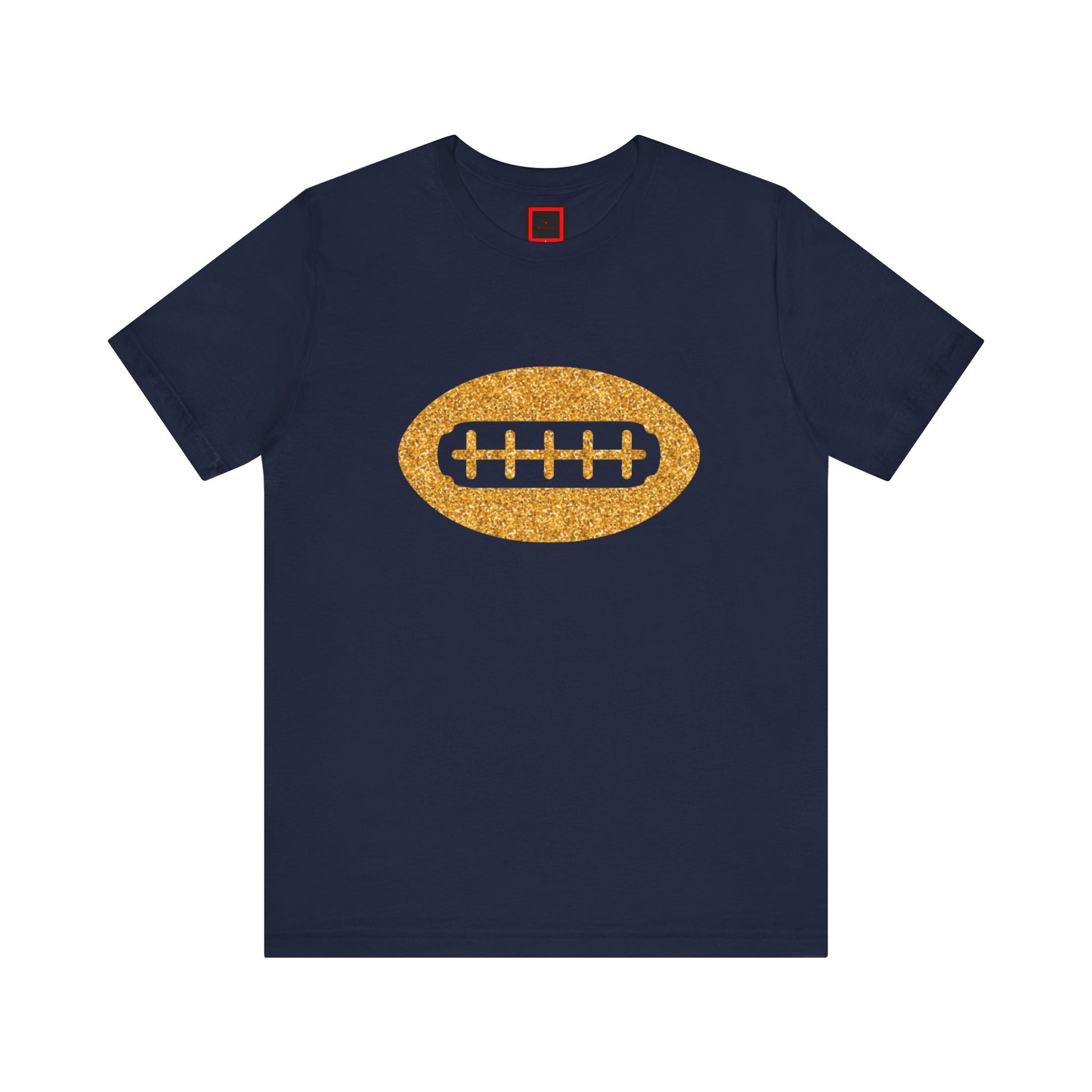 Golden Glitter Football Shirt - SoutherTees