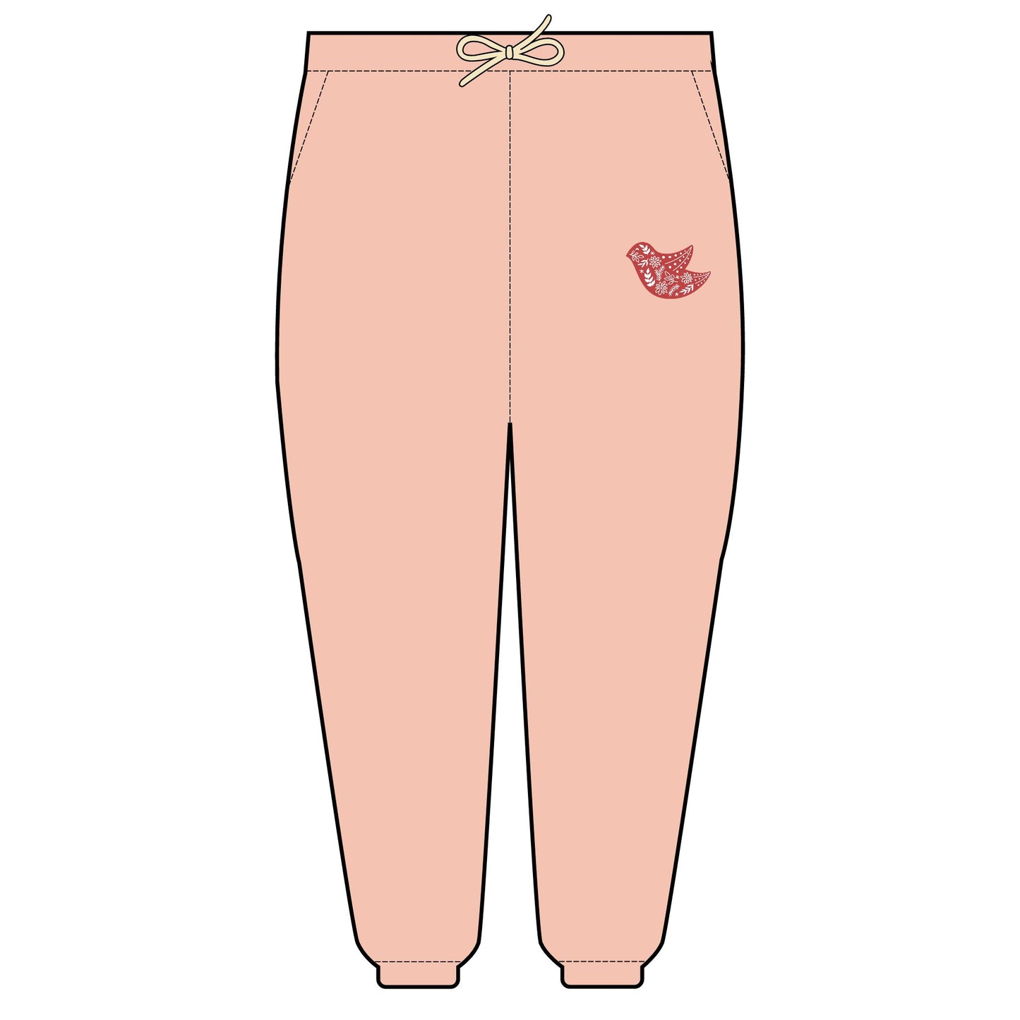 99. "Dove's" Custom Name Vintage Holiday American Grown Sweatpants, Personalized, Family Matching