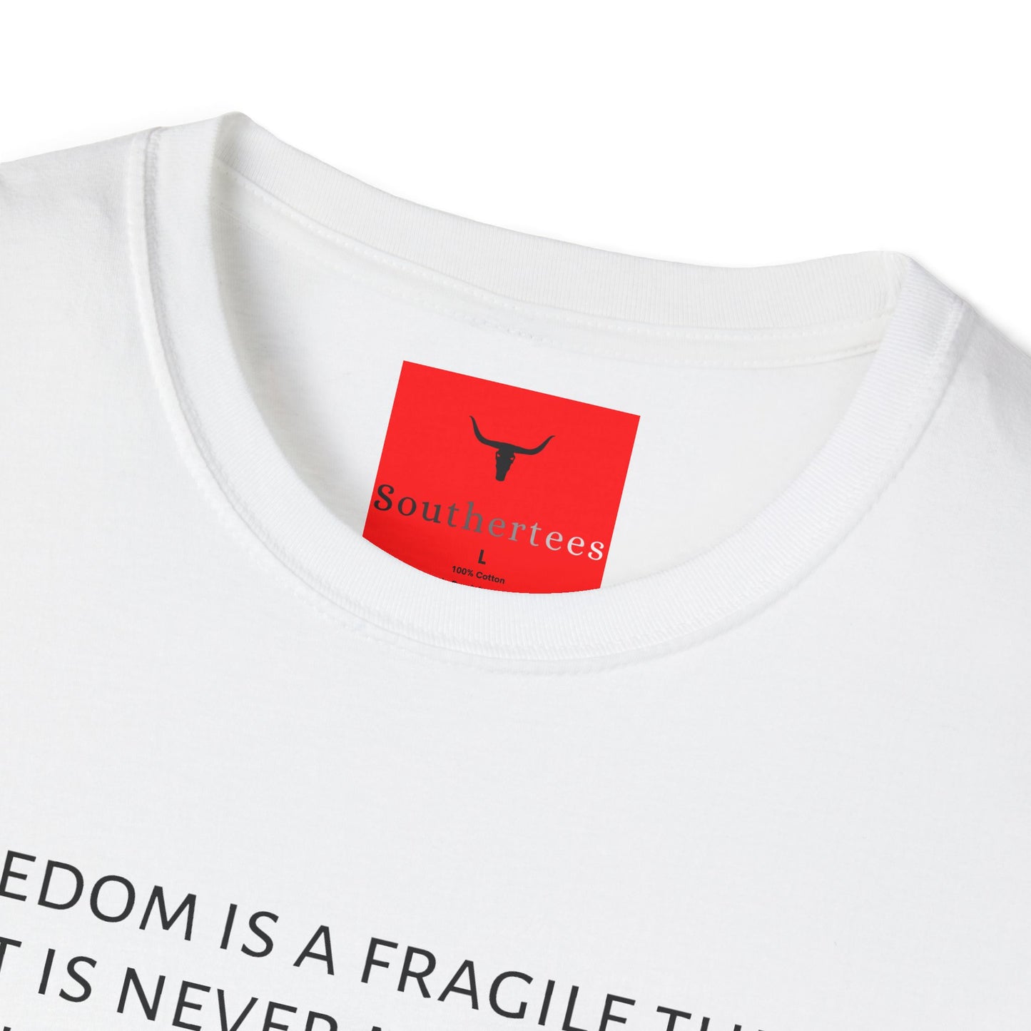 Fragile Freedom Tee, Reagan Quote T-shirt