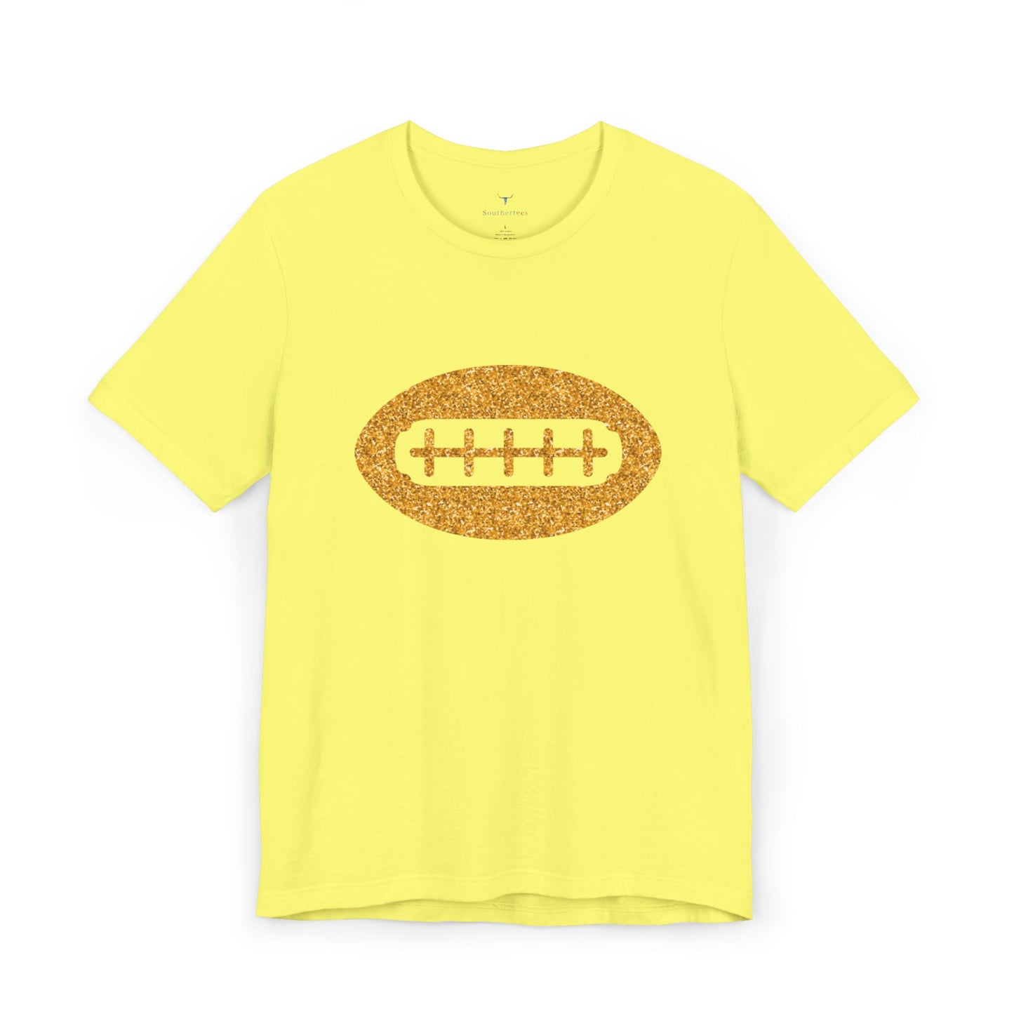 Southern Football Y'all, Gold Glitter Football Shirt