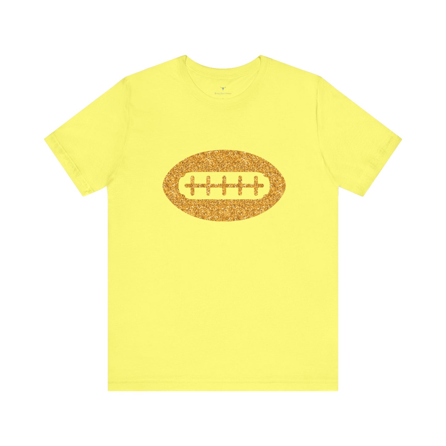 Southern Football Y'all, Gold Glitter Football Shirt