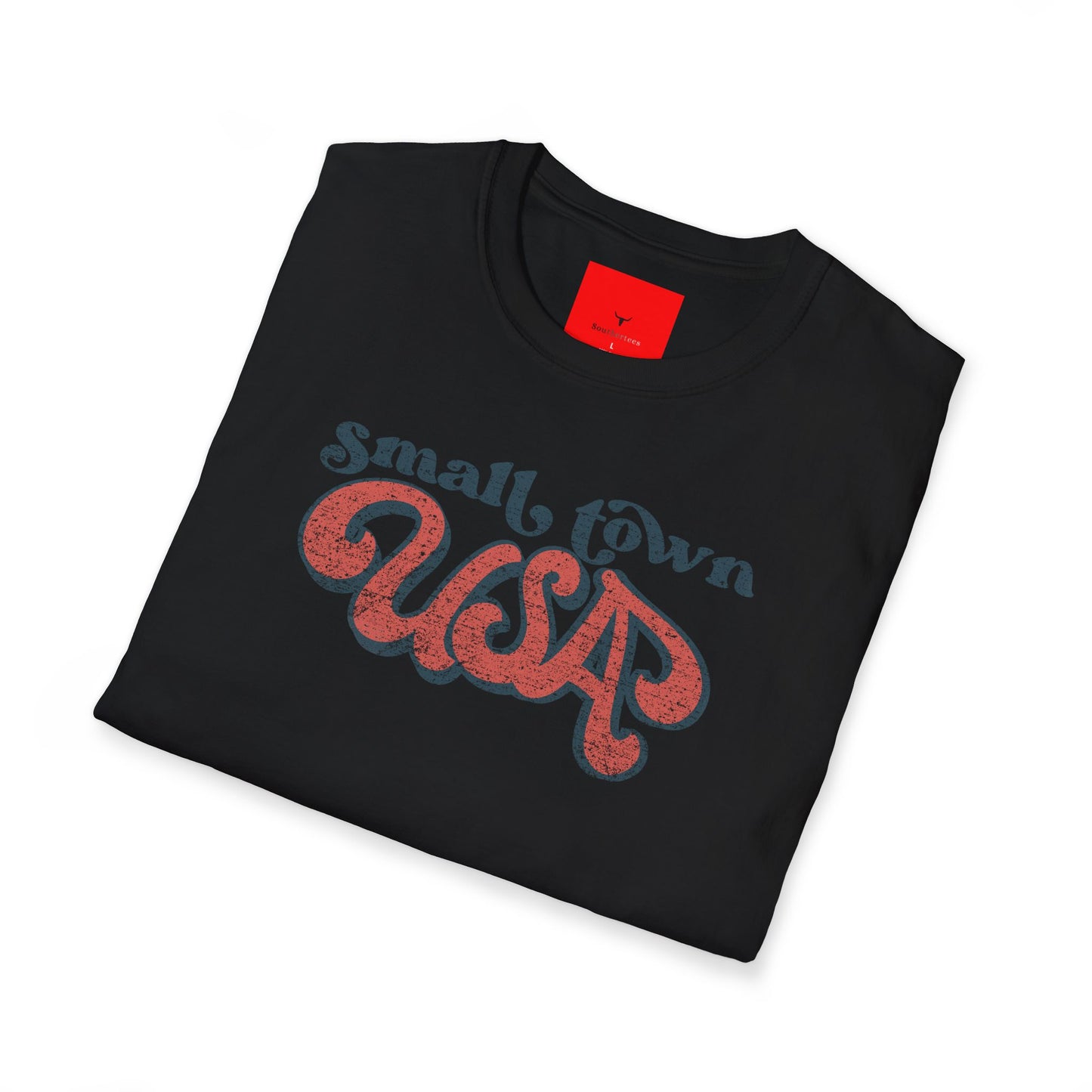 Small town tee, Unisex Softstyle T-Shirt