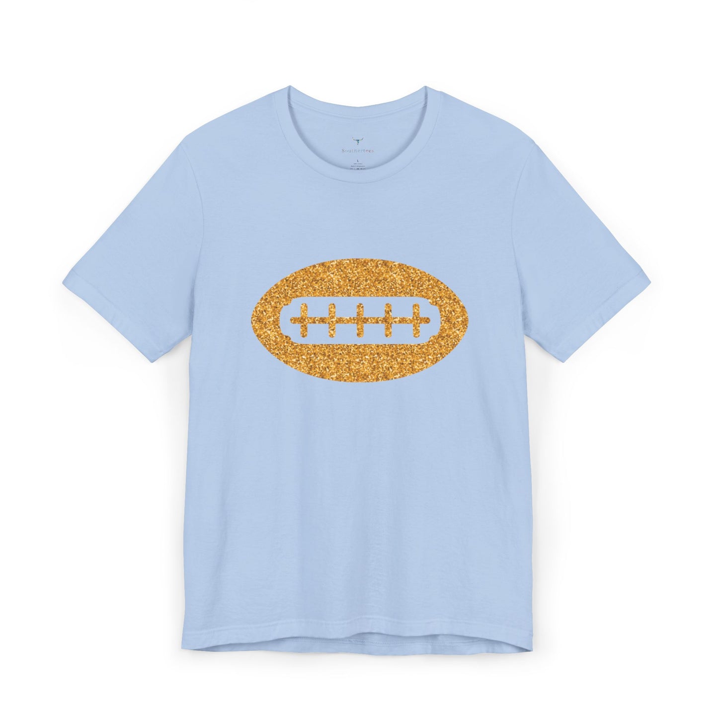 Southern Football Y'all, Gold Glitter Football Shirt