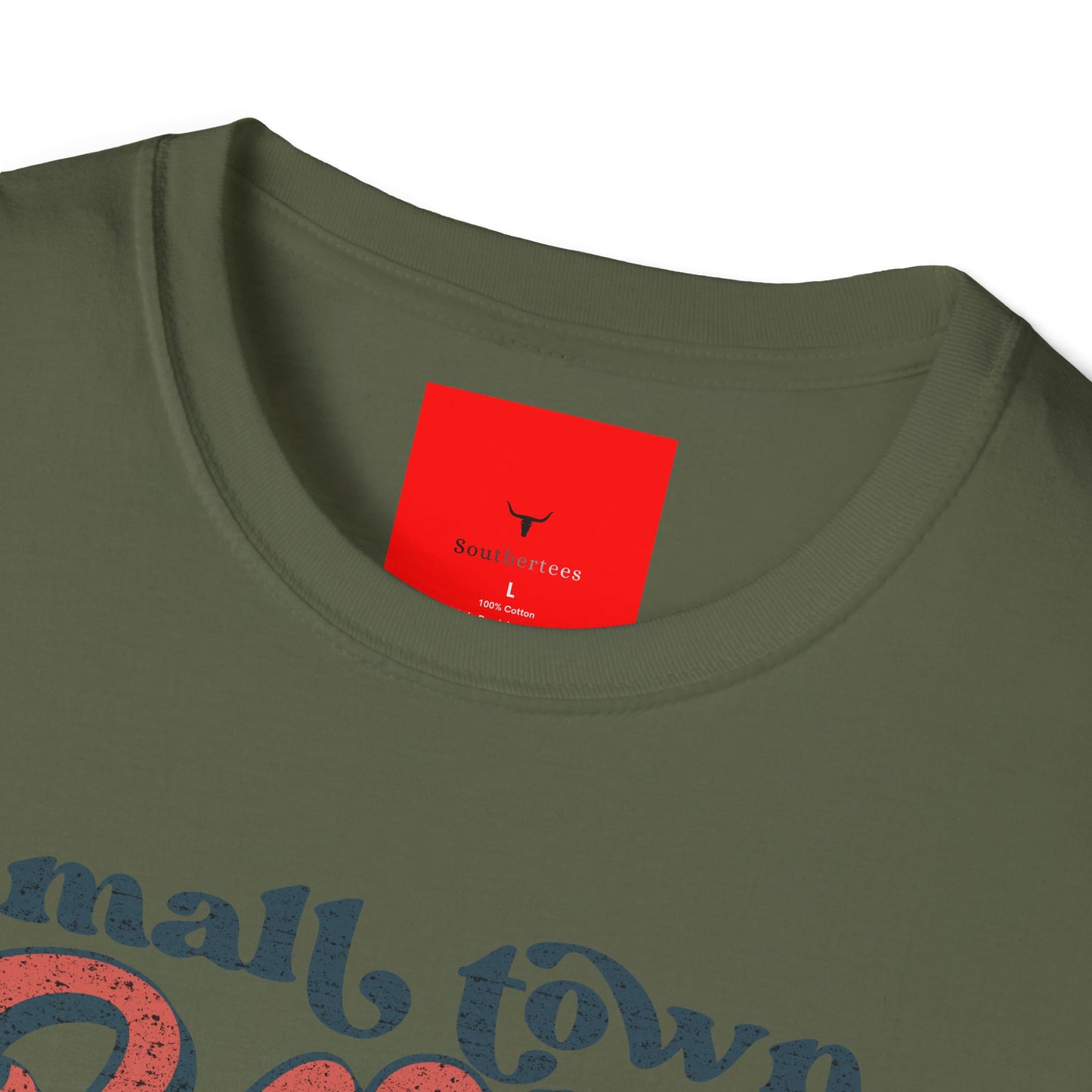 Small town tee, Unisex Softstyle T-Shirt