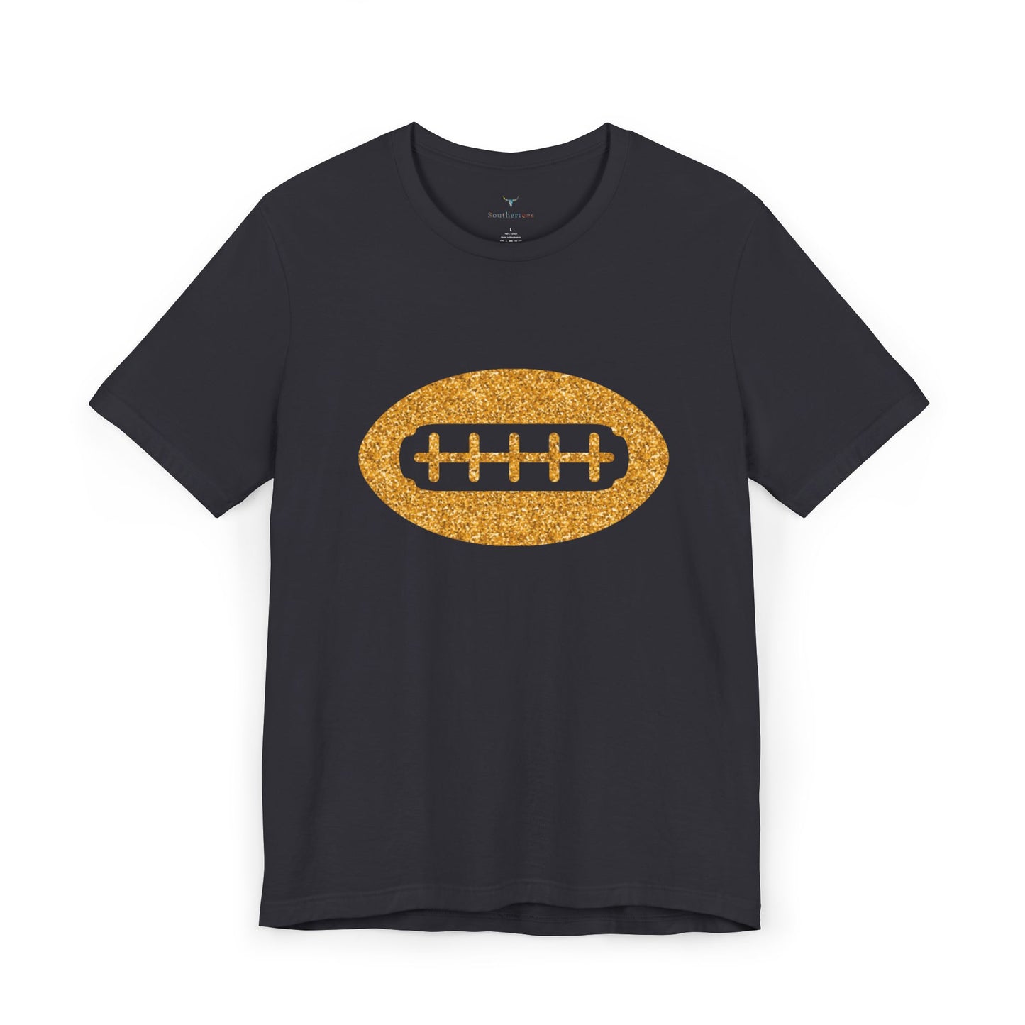 Southern Football Y'all, Gold Glitter Football Shirt