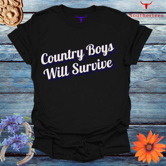 1. Country Boys Will Survive Tee - SoutherTees