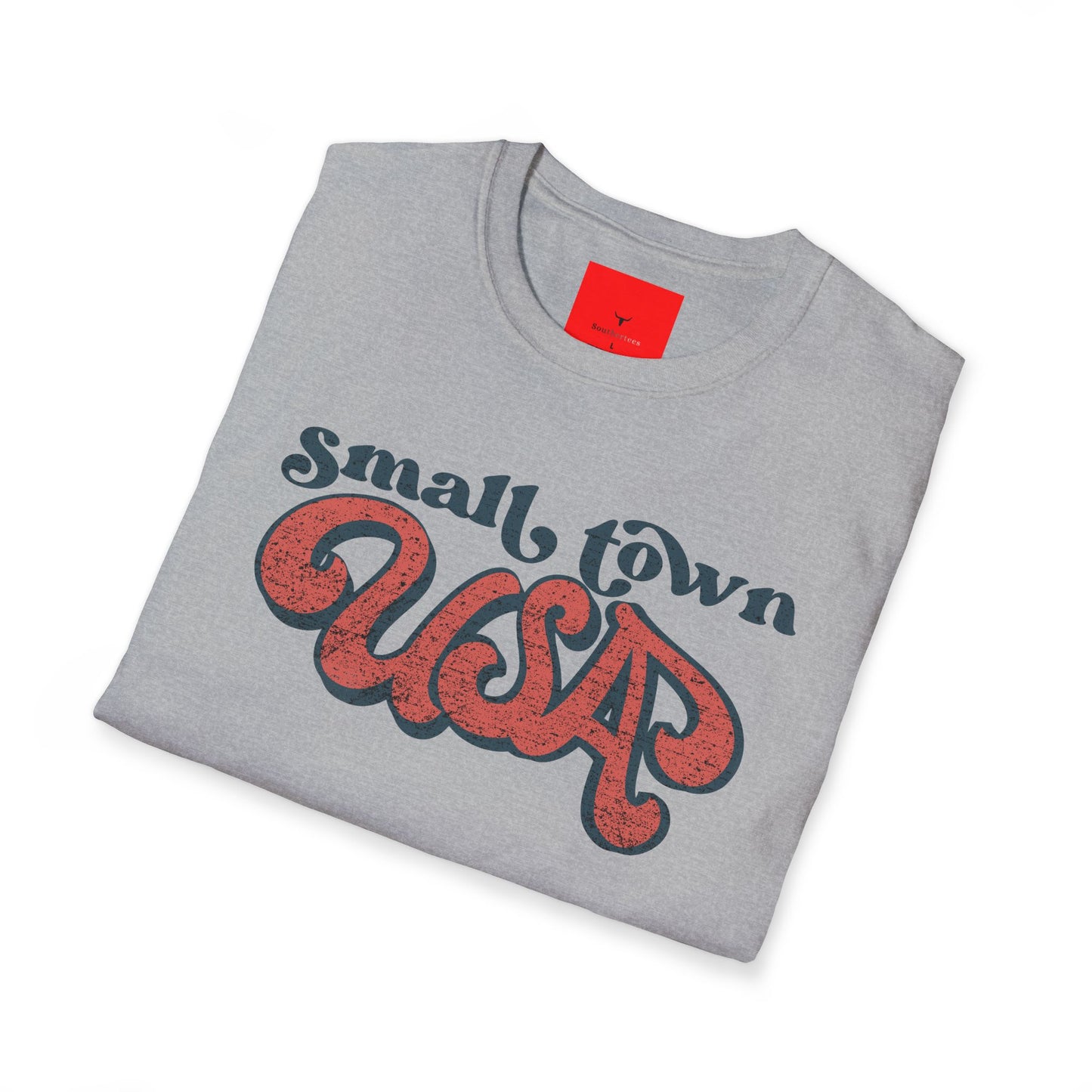 Small town tee, Unisex Softstyle T-Shirt