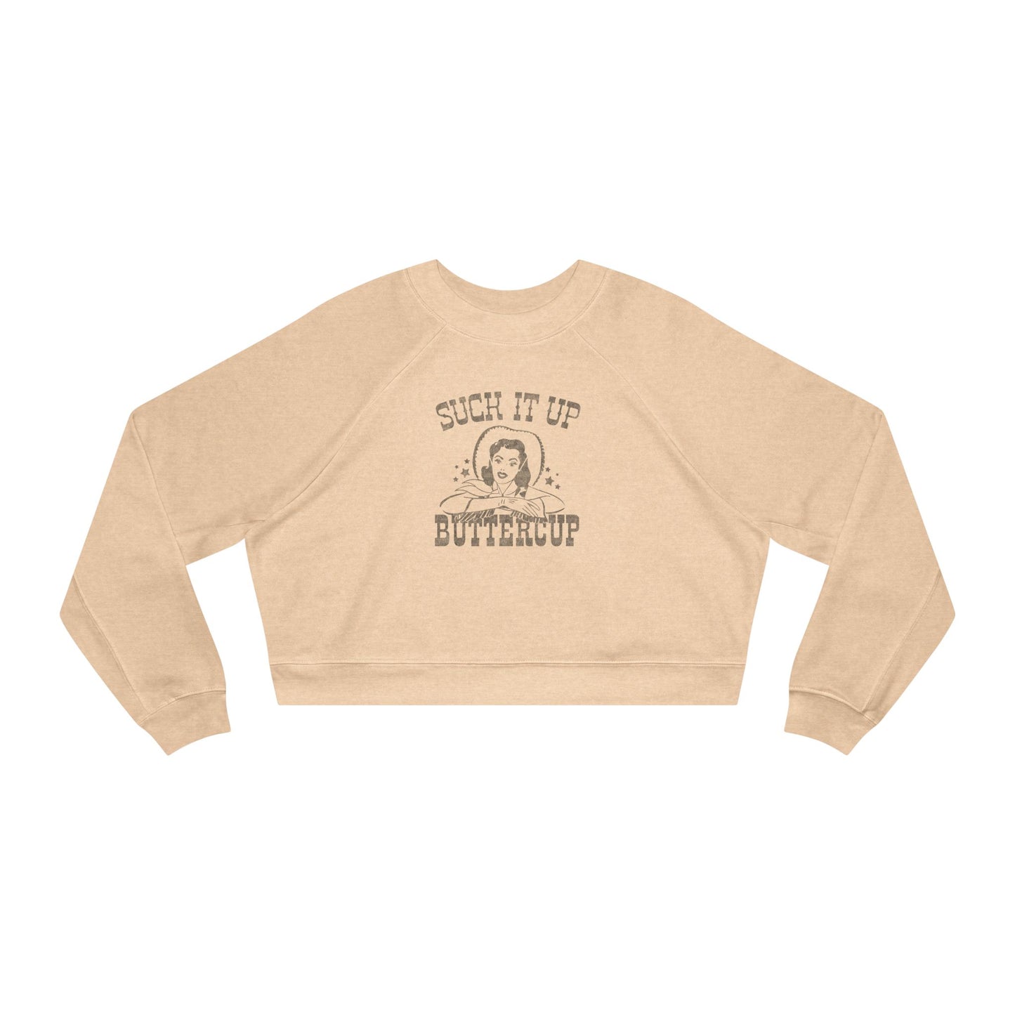 99. "ButterCup" Southern Saying Cropped Pullover