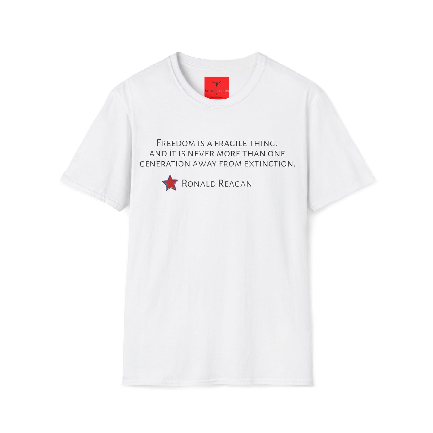 Fragile Freedom Tee, Reagan Quote T-shirt