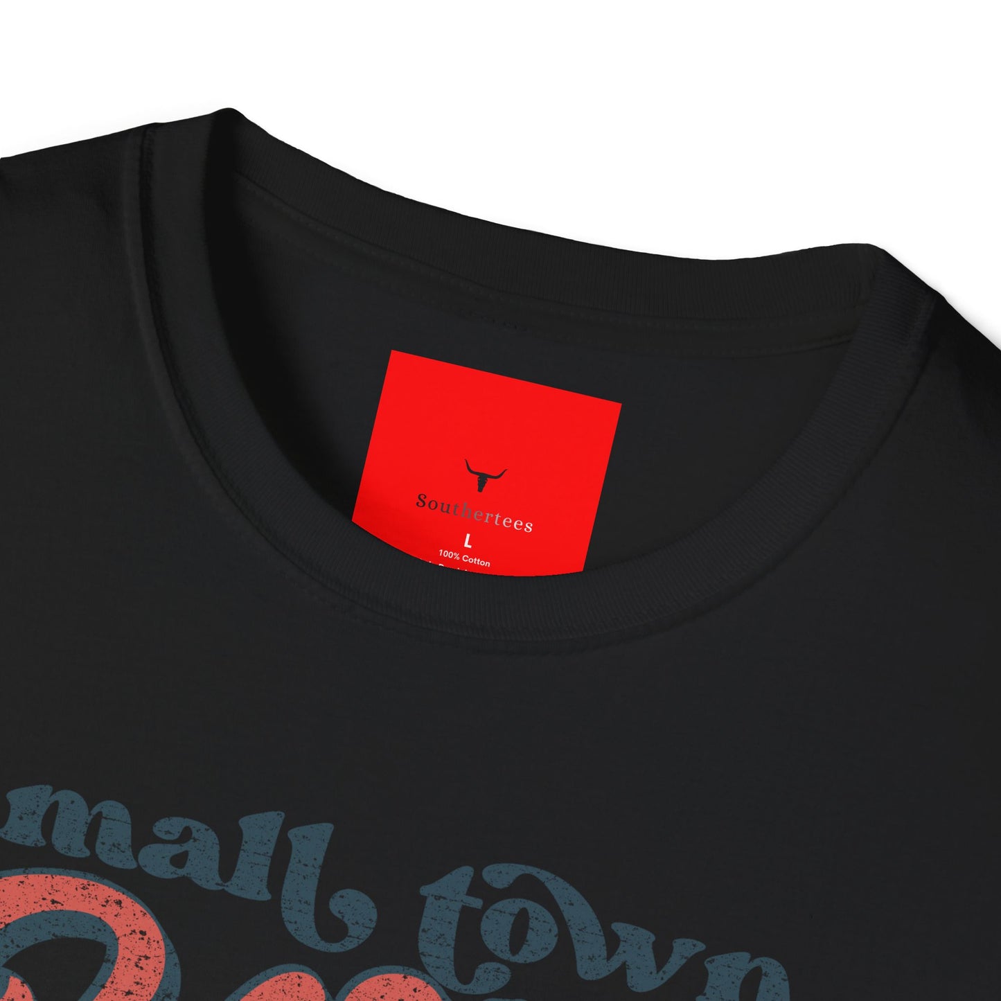 Small town tee, Unisex Softstyle T-Shirt