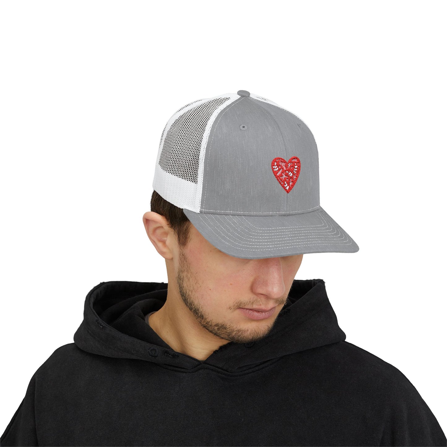 Red Heart Festive Trucker Cap - SoutherTees