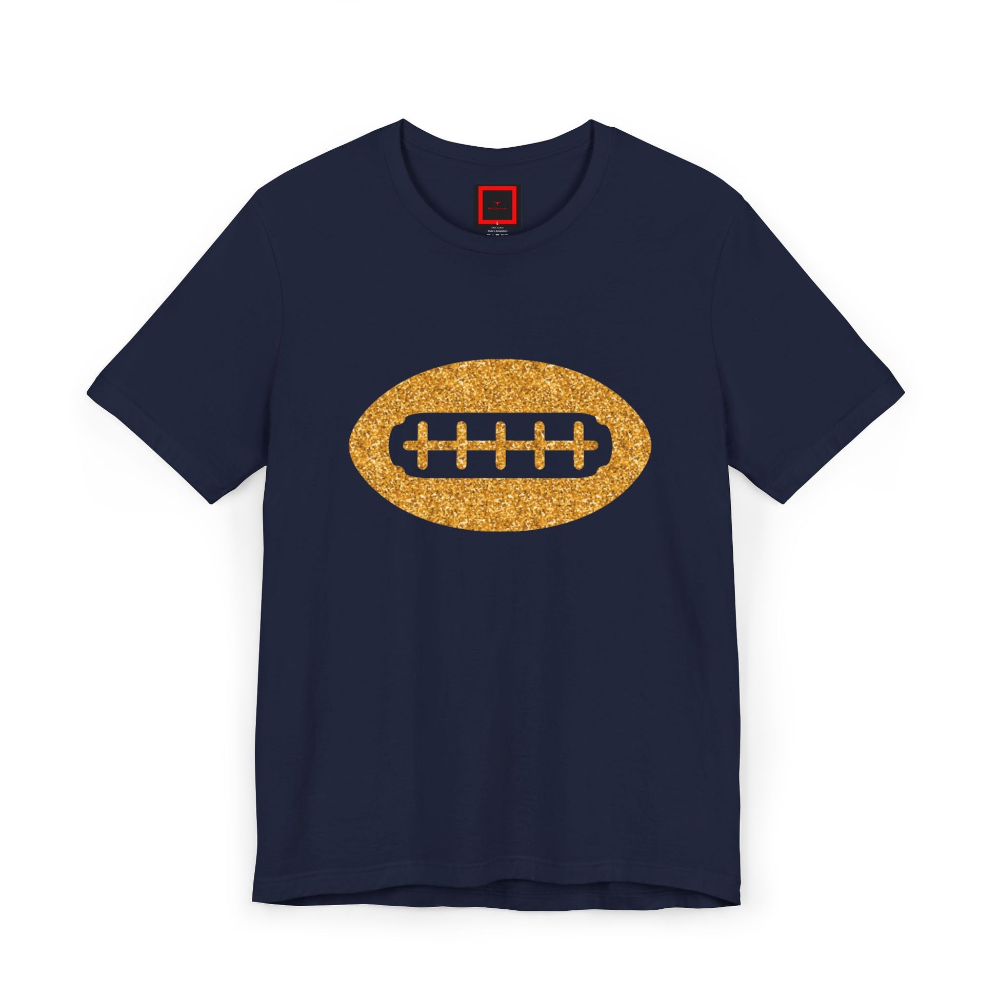 Golden Glitter Football Shirt - SoutherTees