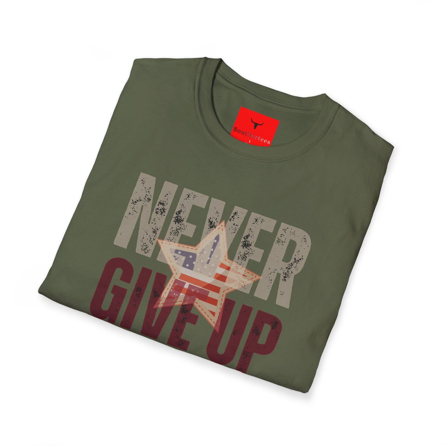 Never Give Up Patriot Shirt