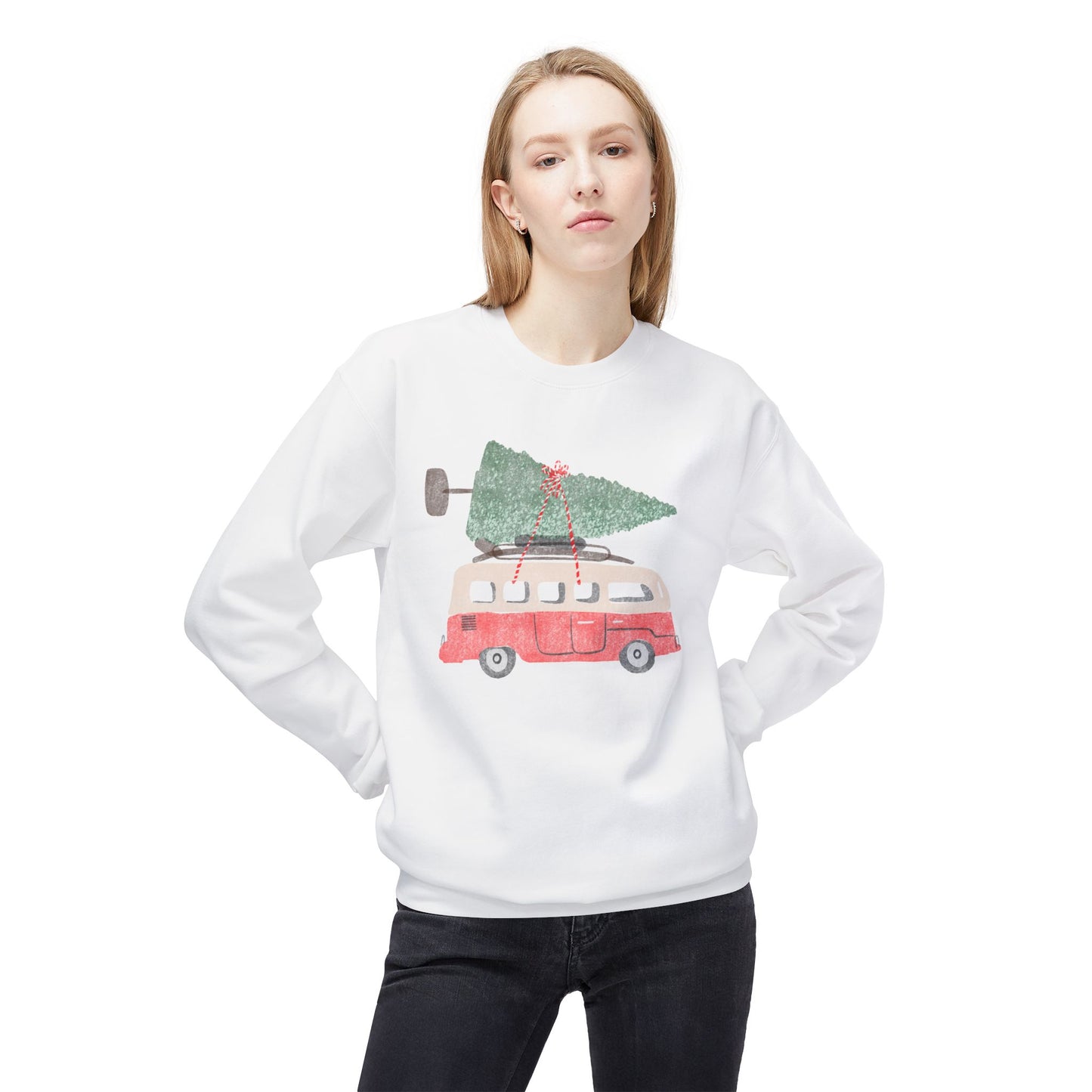 Winter Holiday Retro, Dropped Shoulder, Relaxed Fit Sweatshirt, eco-conscious - SoutherTees