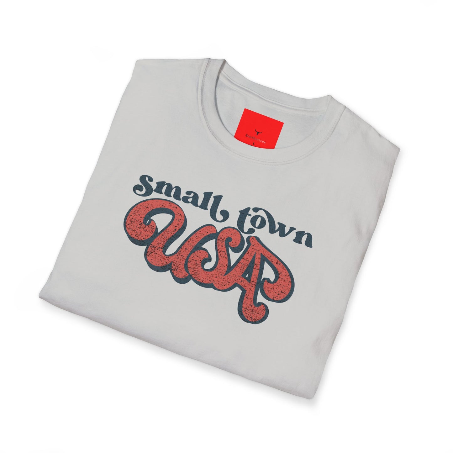 Small town tee, Unisex Softstyle T-Shirt