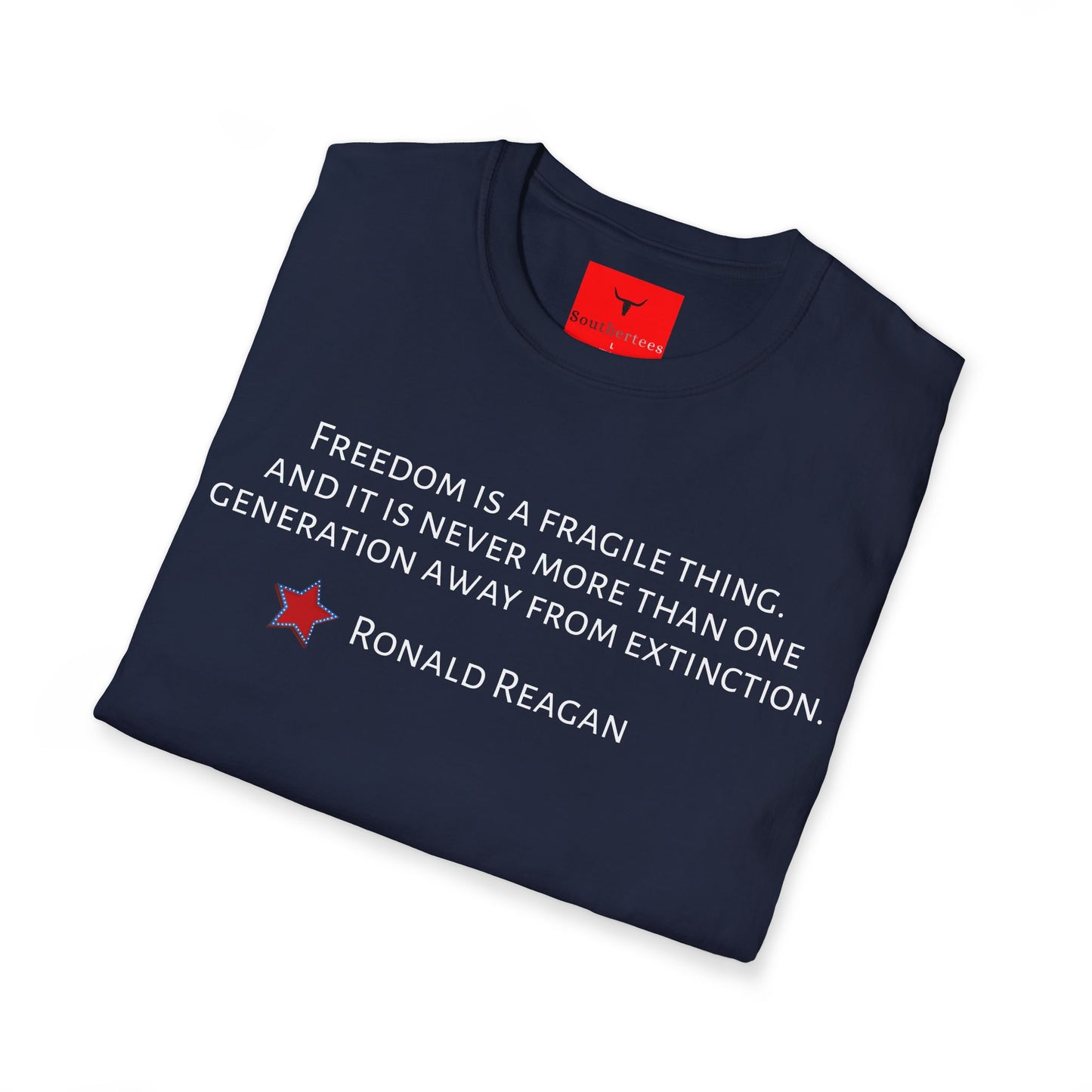 Fragile Freedom Tee, Reagan Quote T-shirt