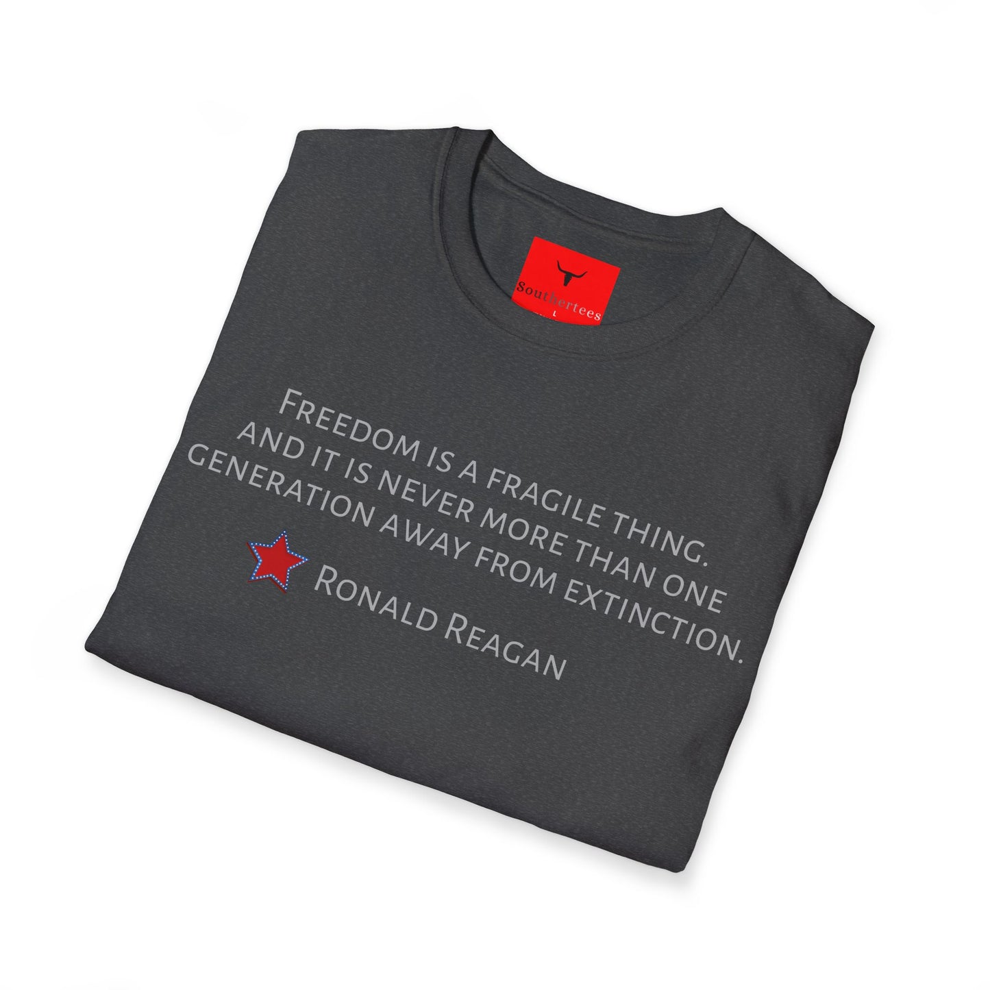 Fragile Freedom Tee, Reagan Quote T-shirt