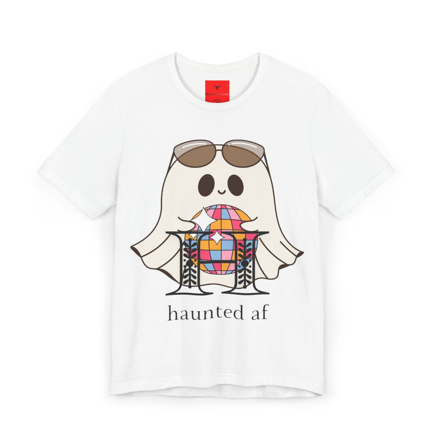 HH. Haunted AF Country King DJ Halloween Ghost T-shirt