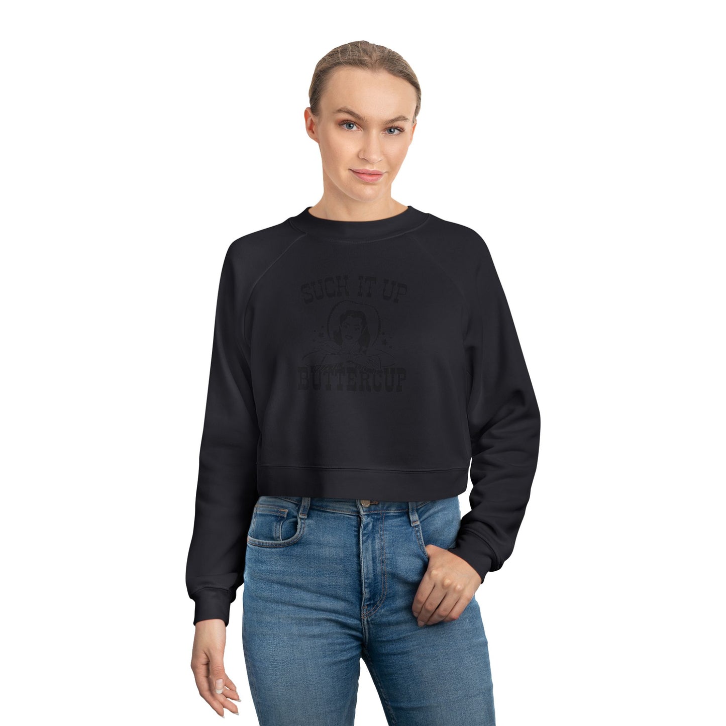 99. "ButterCup" Southern Saying Cropped Pullover